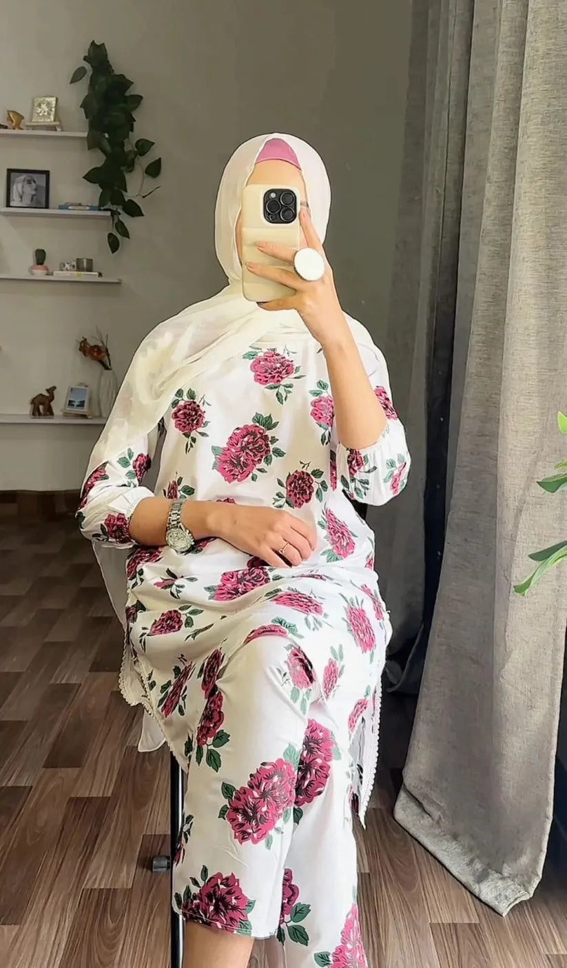 Rose Floral Dress for Women – Modest Casual Dress | Stylish Evening & Everyday Dresses