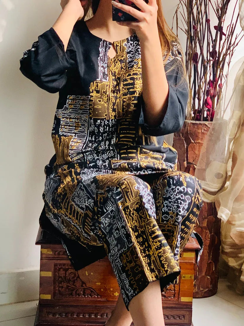 Premium Linen Black Floral Modest Dress for Women – Casual & Evening Dresses | Everyday Chic